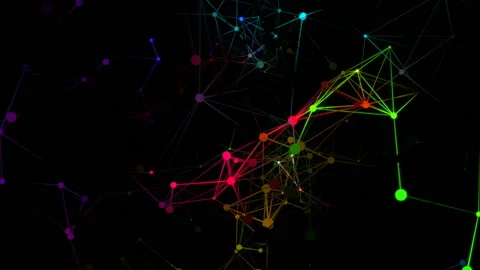The mobile structure inside of which moves light.Network Nodes - an abstract Stock Footage 94729022
