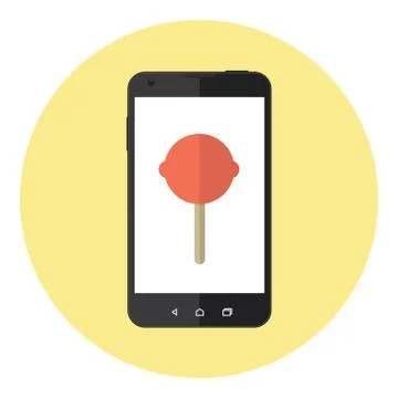 Mobile Sweet Candy Stock Illustration