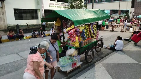 Mobile sweets and snacks shop in San Ramon, Peru 스톡 동영상 283670342