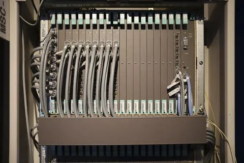 Mobile switching center, component of 2G and 3G cellular networks Stock Photos