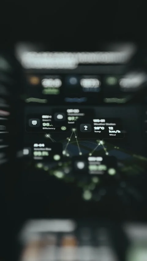 Mobile System Settings And Alarms Menu Mobile Energy Analytics Stock Footage 339566006
