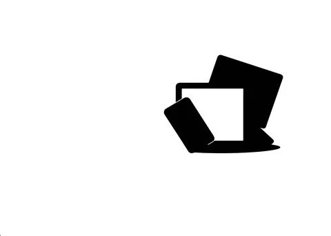 MOBILE TAB DESIGN silhouette Stock Illustration
