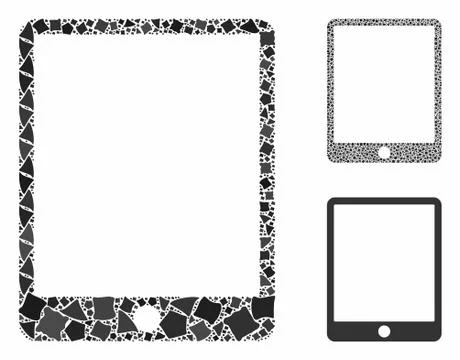 Mobile tablet Composition Icon of Raggy Parts Stockillustratie