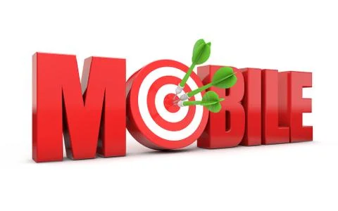 Mobile target Illustrazione stock
