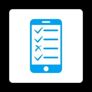 Mobile Tasks Icon from Commerce Buttons OverColor Set Ilustração Stock