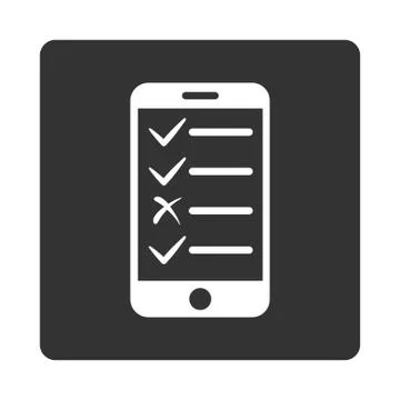 Mobile Tasks Icon from Commerce Buttons OverColor Set 스톡 일러스트