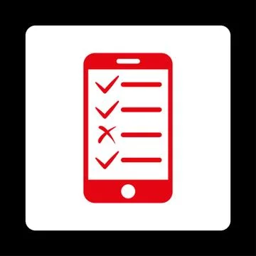 Mobile Tasks Icon from Commerce Buttons OverColor Set Ilustração Stock