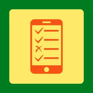 Mobile Tasks Icon from Commerce Buttons OverColor Set Ilustração Stock