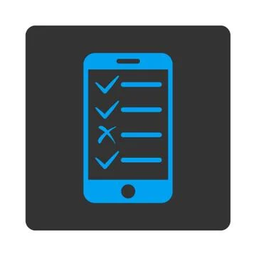 Mobile Tasks Icon from Commerce Buttons OverColor Set Ilustração Stock