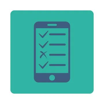 Mobile Tasks Icon from Commerce Buttons OverColor Set Ilustração Stock