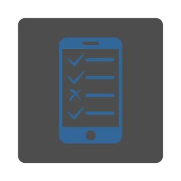 Mobile Tasks Icon from Commerce Buttons OverColor Set 스톡 일러스트