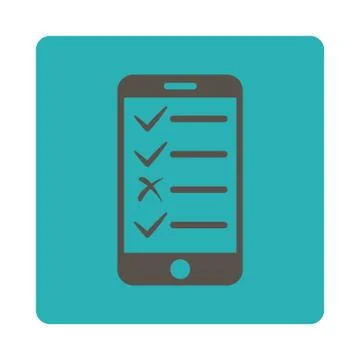 Mobile Tasks Icon from Commerce Buttons OverColor Set 스톡 일러스트