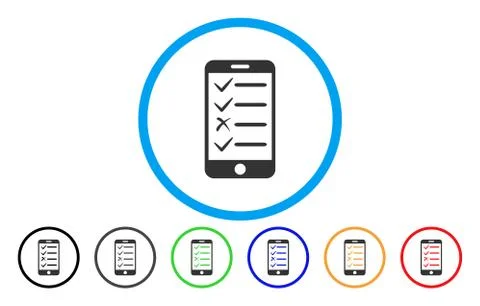 Mobile Tasks Rounded Icon イラスト素材