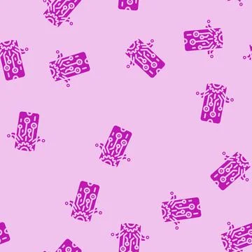 Mobile technology business process glyph vector seamless pattern 스톡 일러스트
