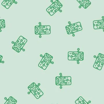 Mobile technology business process line vector seamless pattern イラスト素材