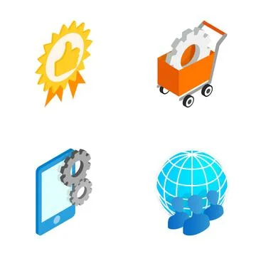 Mobile technology global network shopping quality services Stock Illustration
