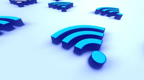 Mobile Technology Sign Wifi Loopable Background Stock Footage 52310852