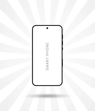 Mobile template illustration of a white background with a frame Stock Illustration