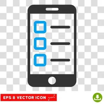 Mobile Test Eps Vector Icon Illustrazione stock
