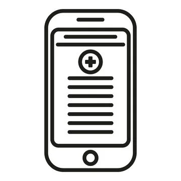 Mobile test result icon outline vector. Lab sample Illustrazione stock