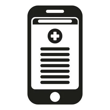 Mobile test result icon simple vector. Lab sample Stock Illustration