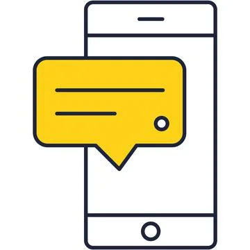 Mobile text chat icon phone sms application vector Illustrazione stock