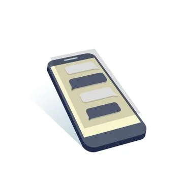 Mobile texting vector Stock Illustration