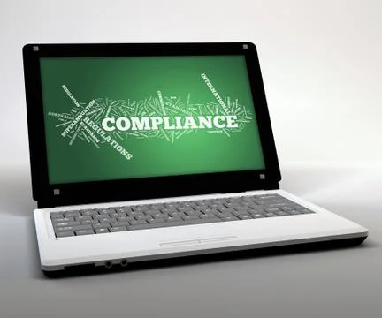 Mobile thin client / netbook "compliance" Stock Illustration
