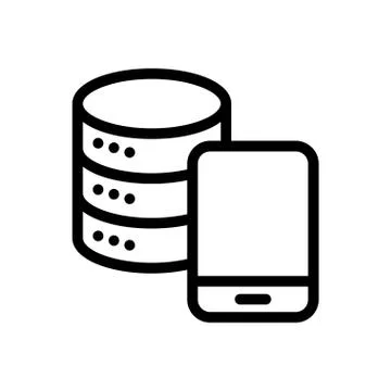 Mobile thin line icon  Stock Illustration