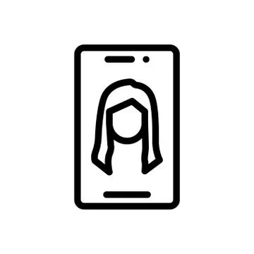 Mobile thin line icon Stock Illustration