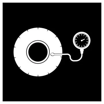 Mobile tire vector icon design. Stock Illustration