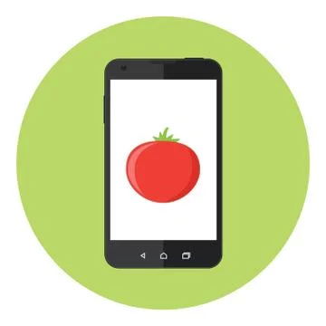 Mobile Tomato Stock Illustration