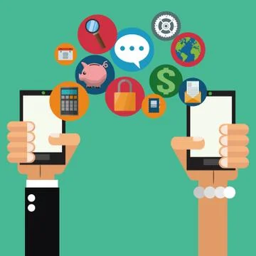 Mobile tools design  , vector illustration Stock Illustration
