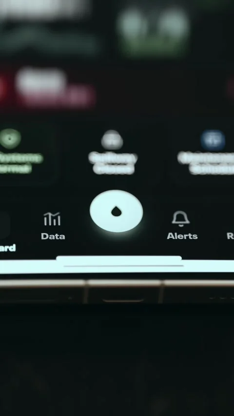 Mobile Touch Activated System Control Mobile Industrial Control Stock Footage 339608538