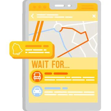 Mobile tracker app icon choose best rout vector Stock Illustration