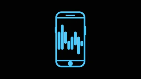 Mobile trading icon on light effect Stock Footage 159239637