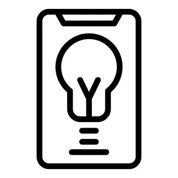Mobile training icon outline vector. School webinar Stock Illustration