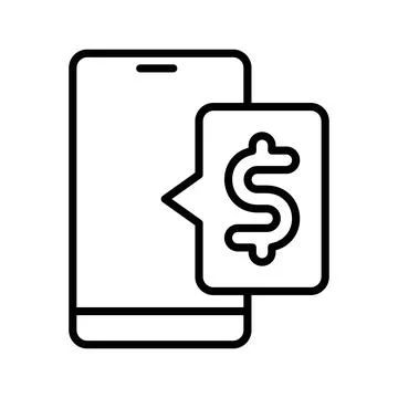 Mobile transfer payment icon design in filled and outlined style Illustrazione stock