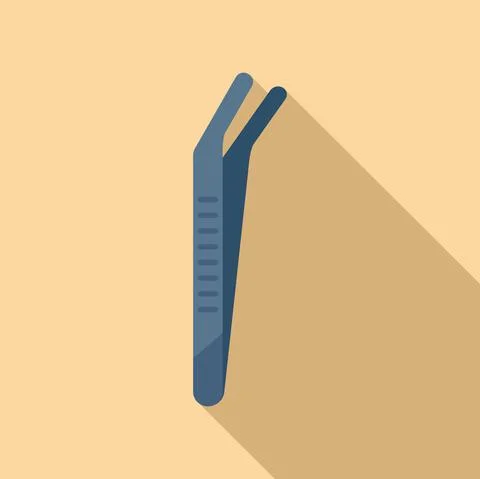 Mobile tweezers icon flat vector. Phone repair Stock Illustration