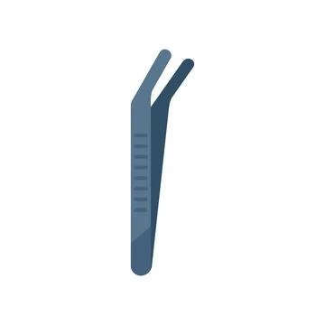 Mobile tweezers icon flat vector. Phone repair Stock Illustration