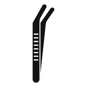 Mobile tweezers icon simple vector. Phone repair Illustrazione stock