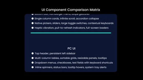 Mobile UI vs PC UI comparison animation showing responsive interface design Stock-Footage 346884215