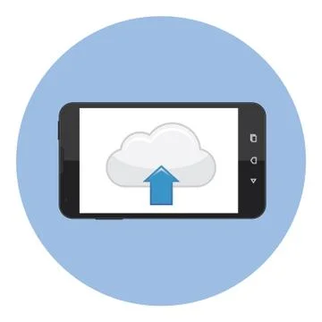 Mobile Upload Service Stock Illustration