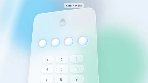 Mobile user interface for creating and confirming a secure pin code. 4K 库存影片 348301259