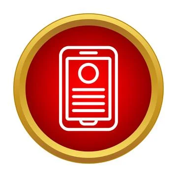 Mobile user profile account interface screen icon Stock Illustration