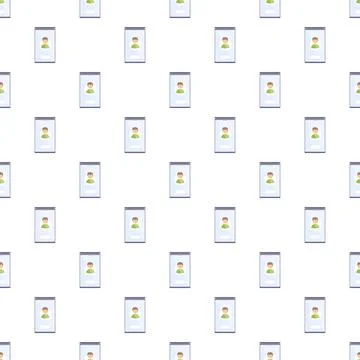 Mobile user profile icon pattern background Stock Illustration