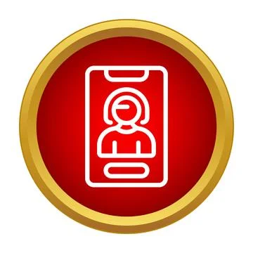 Mobile user profile icon showing professional contact Stock Illustration