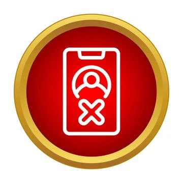 Mobile user profile rejecting block pending request Stock Illustration