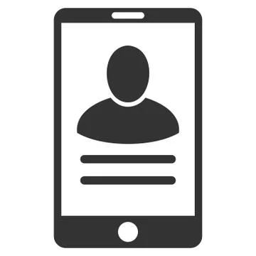 Mobile User Properties Flat Vector Icon Illustrazione stock