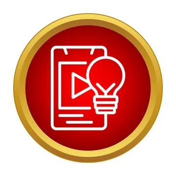 Mobile video content creation idea icon Stock Illustration